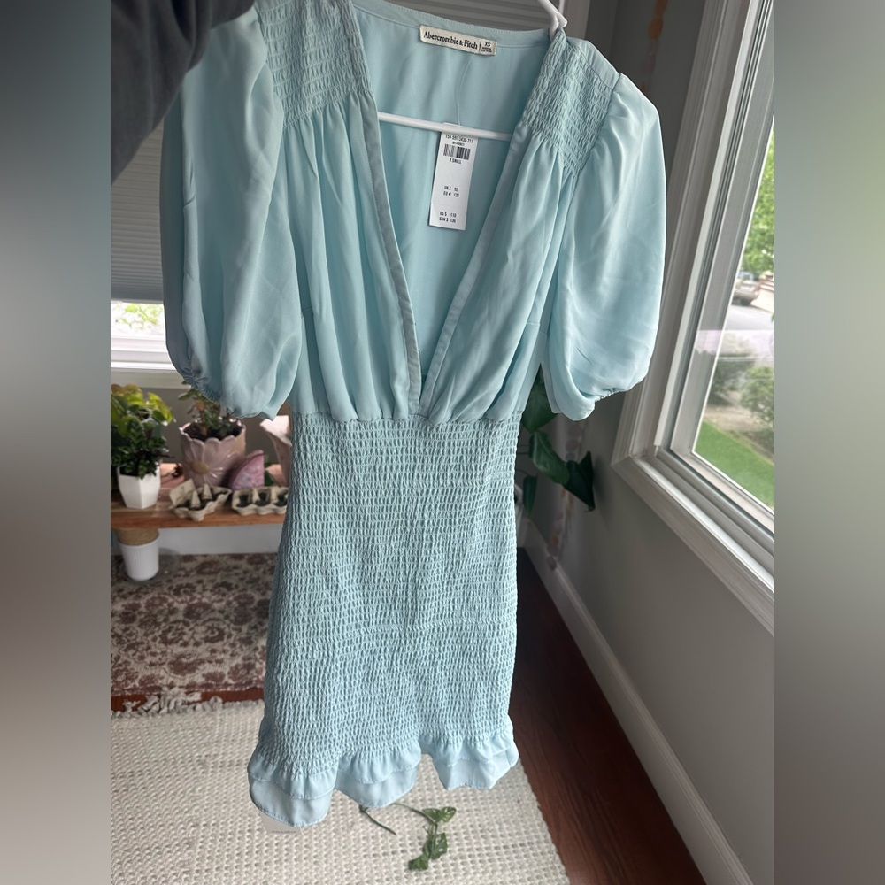 Light Blue Smocked Dress